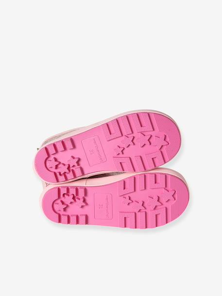 Printed Natural Rubber Wellies for Children, Designed for Autonomy printed blue+set pink 