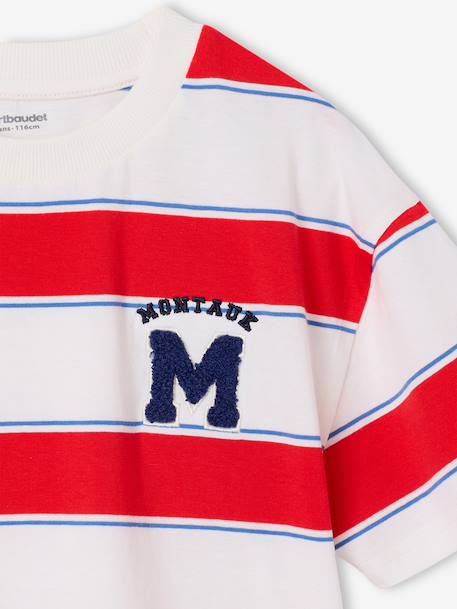 Striped boy's t-shirt striped red 