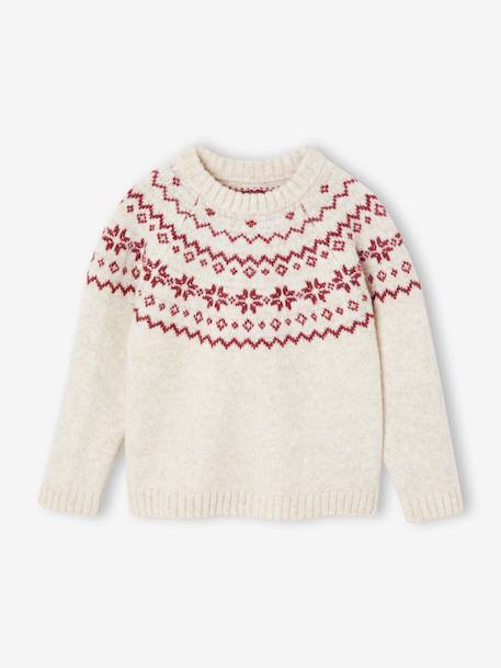 Unisex Christmas Jacquard Jumper, Family Capsule Collection ecru 