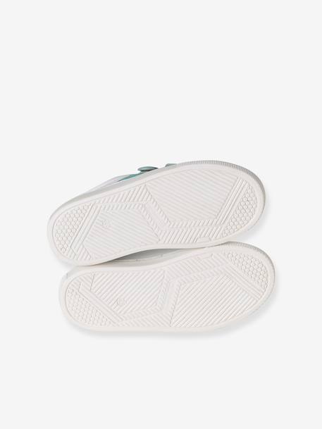 Leather Trainers with Hook-and-Loop Fasteners for Boys, Designed for Autonomy denim blue+navy blue+set blue+set green 