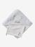 Customisable bath cape + wash mitt IN THE CLOUDS striped blue 