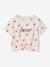 T-Shirt with Fancy Bow for Girls ecru+red+striped blue 