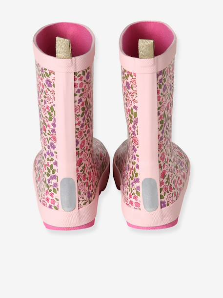 Printed Natural Rubber Wellies for Children, Designed for Autonomy printed blue+set pink 