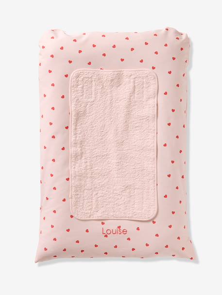 Changing Mat + 2 Changing Pads, MY HEART printed pink 