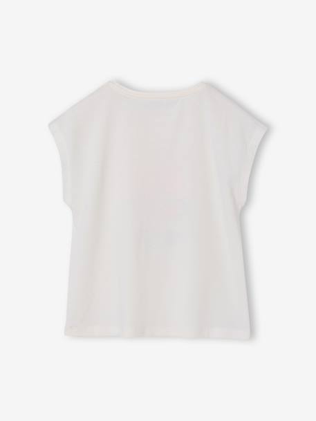 Animal print T-shirt for girls apricot+ecru+grey blue 