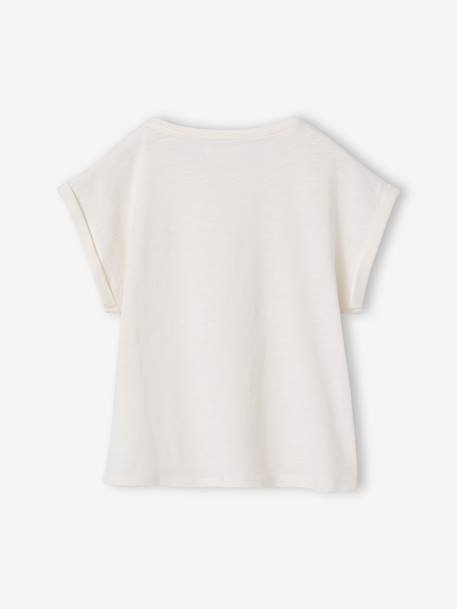 Sportswear T-Shirt for Girls ecru+sage green 