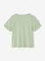 Girls' printed short-sleeved t-shirt ecru+sage green 