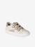 Trainers with Leather Hook-&-Loop Straps for Children ecru+navy blue+printed white+set white 