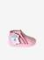 Slippers with Zip, Made in France, for Babies printed pink 