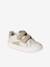 Hook-and-Loop Leather Trainers for Children, Designed for Autonomy ecru+navy blue+printed white 