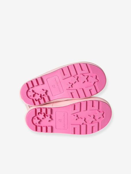 Printed Rubber Wellies for Children, Designed for Autonomy ecru+printed blue+set pink 