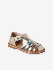 Leather buckle sandals for children