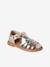 Leather buckle sandals for children gold 