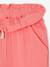 Wide-leg cotton muslin trousers grey green+rose 
