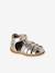 Leather Sandals for Baby Girls, Designed for First Steps gold+iridescent beige 