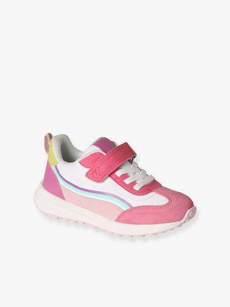 Elasticated Synthetic Trainers for Children set beige+set pink 