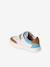 Leather trainers with hook and loop fasteners for babies set blue 