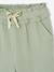 Wide-leg cotton muslin trousers grey green+rose 