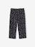 Cropped Cotton Gauze Trousers with Floral Print, for Girls anthracite+BLUE MEDIUM ALL OVER PRINTED+coral 