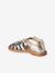 Leather buckle sandals for children gold 