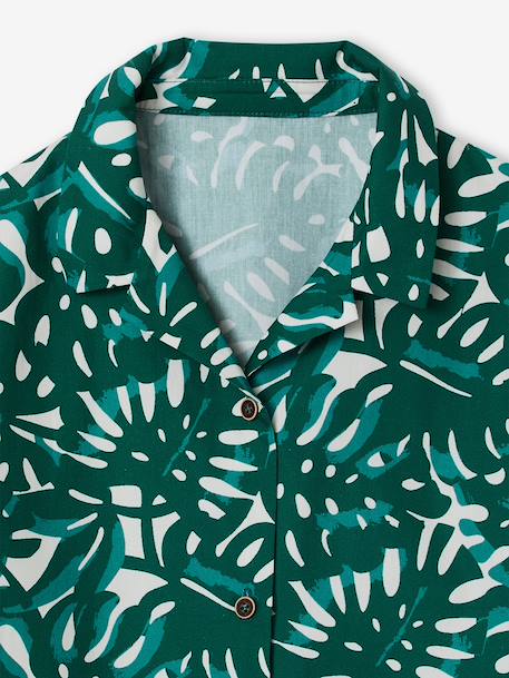 Boy's printed shirt printed green 