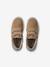 Leather Derby Shoes with Hook-&-Loop Straps for Boys 6529+beige+navy blue 