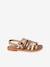 Multi-Strap Leather Sandals for Girls gold 