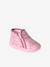 Slippers with Zip, Made in France, for Babies printed pink 