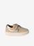Elasticated leather trainers for children brown 