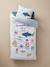 Duvet Cover & Pillowcase Set, SEASIDE printed white 
