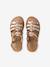 Multi-Strap Leather Sandals for Girls gold 