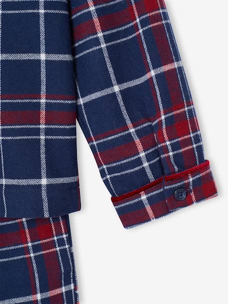 Flannel Pyjamas for Children, Christmas Family Capsule Collection, ENVIE DE FRAISE bordeaux red 