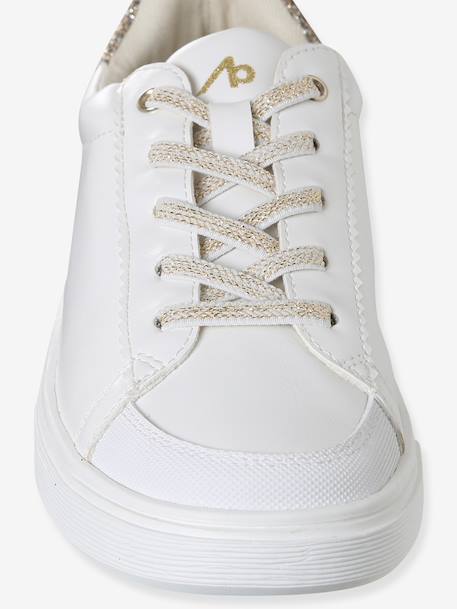 Synthetic Trainers for Girls printed white 