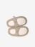 Elasticated Leather Slippers for Babies golden beige 