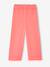 Wide-leg cotton muslin trousers grey green+rose 