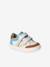 Leather trainers with hook and loop fasteners for babies set blue 