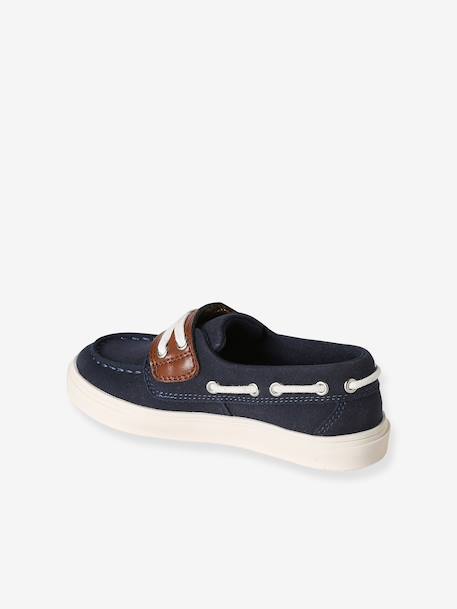 Boat Shoes with Hook-&-Loop Fasteners for Boys navy blue 