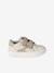 Hook-and-Loop Leather Trainers for Children, Designed for Autonomy ecru+navy blue+printed white 