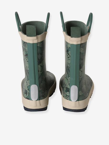 Wellies for Children, Designed for Autonomy printed green+set blue 