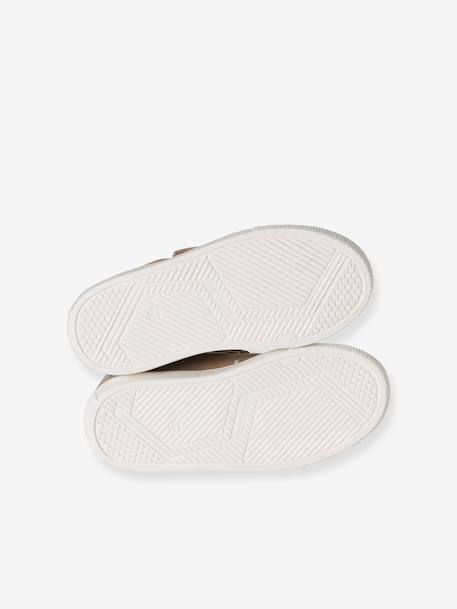 Leather Derby Shoes with Hook-&-Loop Straps for Boys 6529+beige+navy blue 