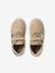 Elasticated leather trainers for children brown 