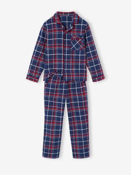 Flannel Pyjamas for Children, Christmas Family Capsule Collection, ENVIE DE FRAISE bordeaux red 
