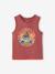 Printed 'California' Tank Top dusky pink+ecru 