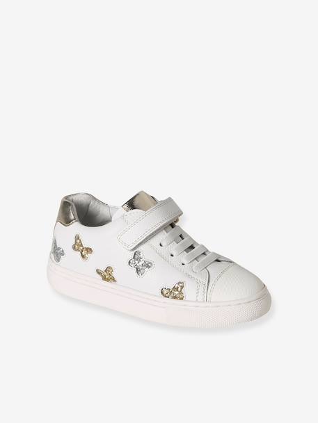 Low-Cut Leather Trainers for Children white 