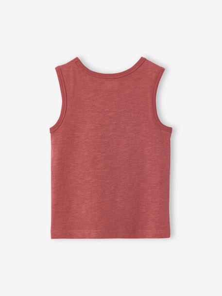 Printed 'California' Tank Top dusky pink+ecru 