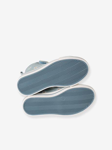 Synthetic high-top trainers for children denim blue 