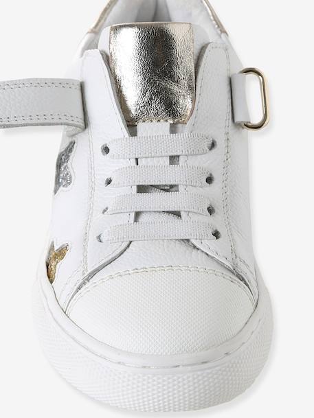 Low-Cut Leather Trainers for Children white 