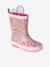 Printed Rubber Wellies for Children, Designed for Autonomy ecru+printed blue+set pink 