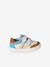 Leather trainers with hook and loop fasteners for babies set blue 