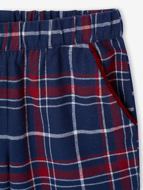 Flannel Pyjamas for Children, Christmas Family Capsule Collection, ENVIE DE FRAISE bordeaux red 